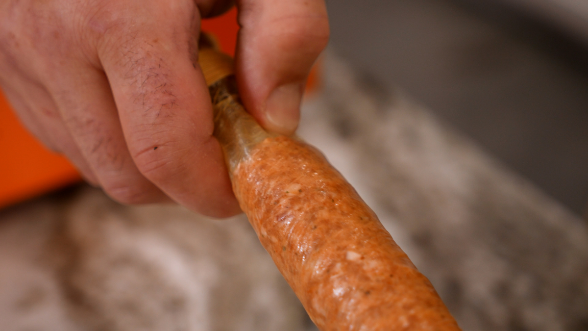 stuffing collagen casing